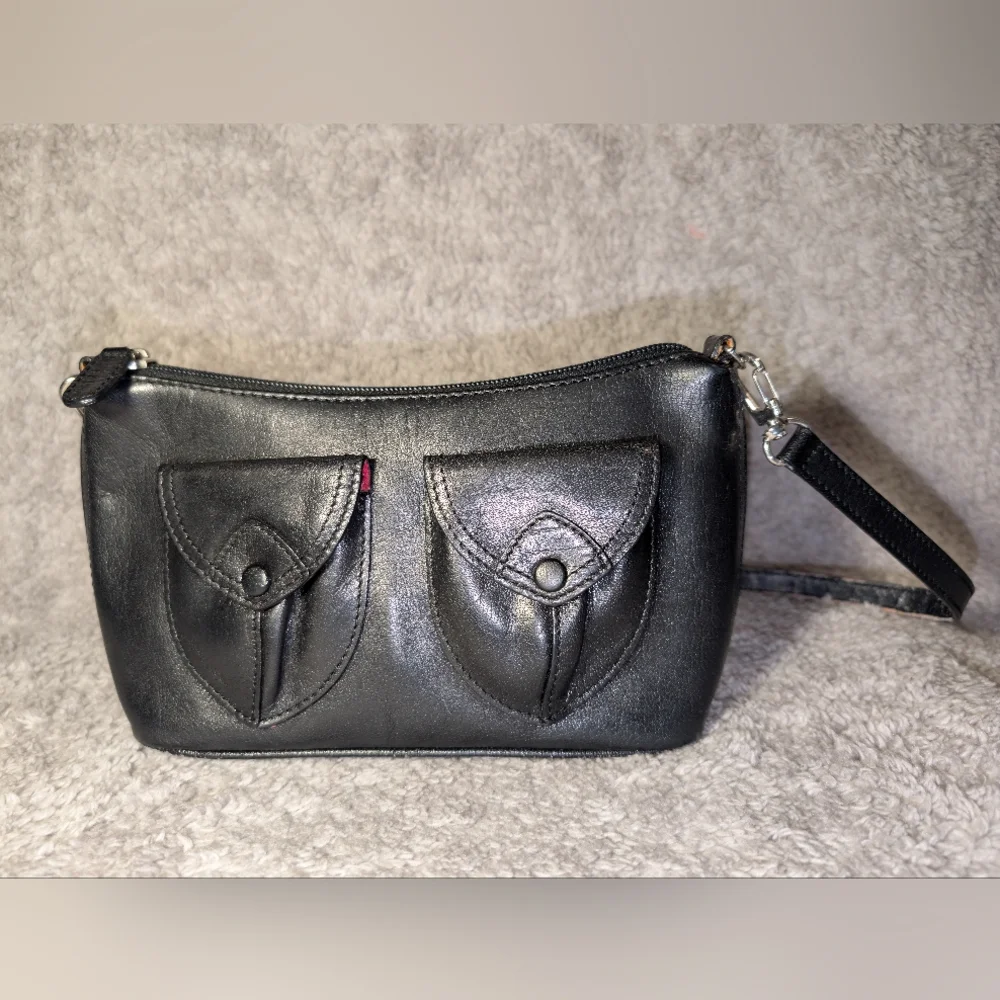 🦄M. London🦄 Adorable Y2K Vintage Genuine Leather Shoulder Bag - Picture 4 of 16